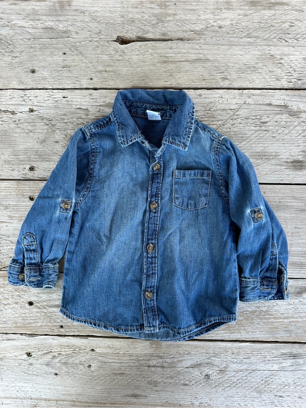 Old Navy Kids Denim Button-Down Shirt in Blue
